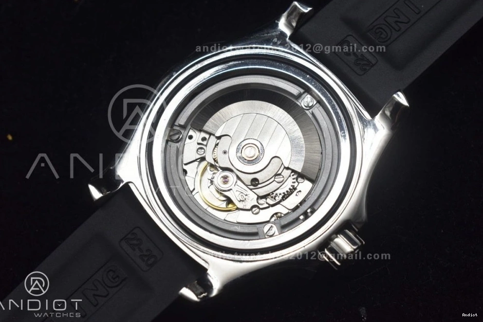 On A2824 Automatic Rubber Superocean 1:1 Black Edition Bezel Orange Strap 44 Dial Black Best TF 0523